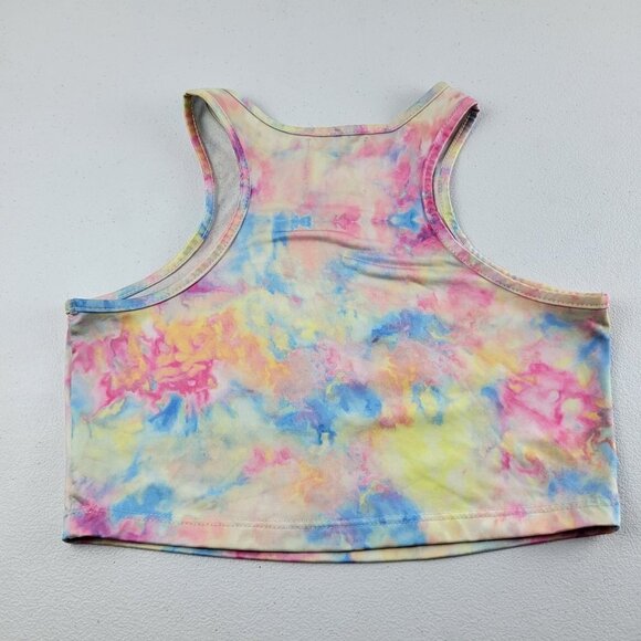 Unif Tie Dye Muscle Tank Crop Top Stretch Sleeveless Lightweight Medium Womens - Picture 2 of 8